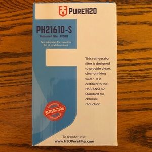 H2O Pure water Filter, PUREH20 replacement filter for refrigerator.